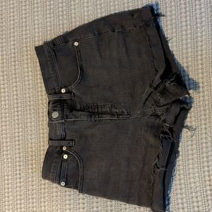 Madewell black jean shorts